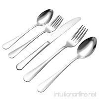 20-Piece Stainless Steel Flatware Silverware Set Tableware Set，Dinnerware Set Service for 4  Mirror Polished  Include Knife/Fork/Spoon  Dishwasher Safe - B077ZSNK75